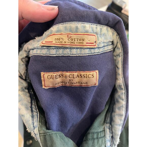 Vintage 90’s color block guess button up - Picture 2 of 8